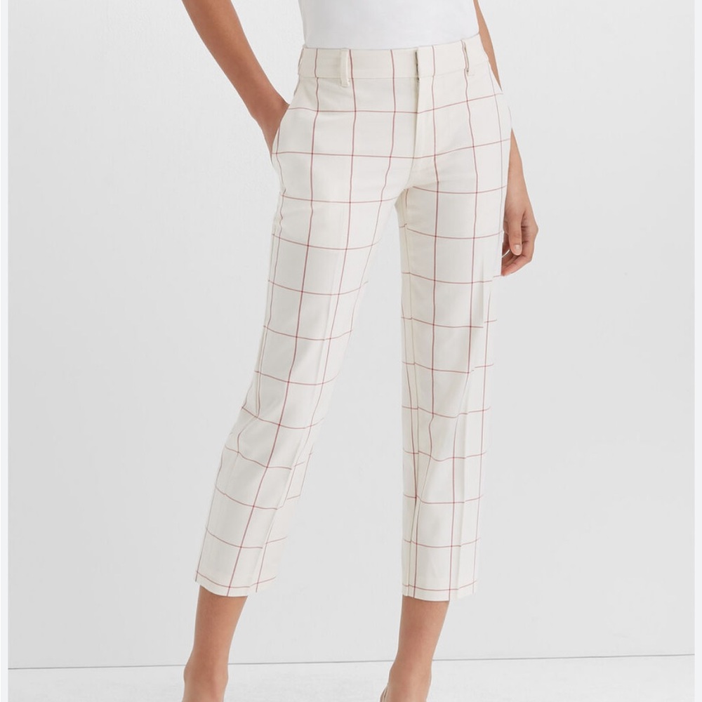 Club Monaco Patterned Matie pants cropped slim fit trouser size 4